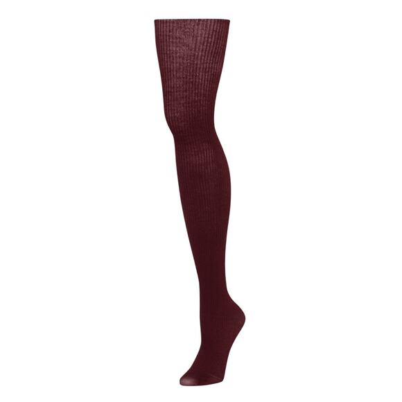 Italian Merino Wool Tights Small Burgundy Karla Ribbed Wine B.ella New Hosiery - Picture 1 of 6